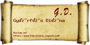 Gyárfás Diána névjegykártya